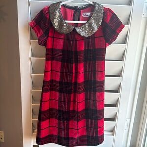 Epic Threads red/blk plaid dress 6